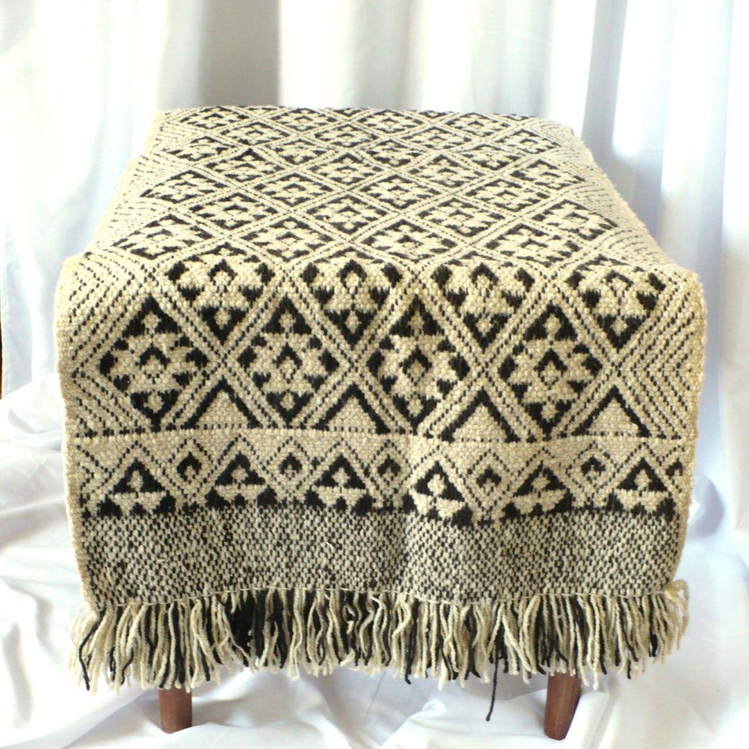 1950s Handwoven Mapuche Rug (55-inches) - Argentina