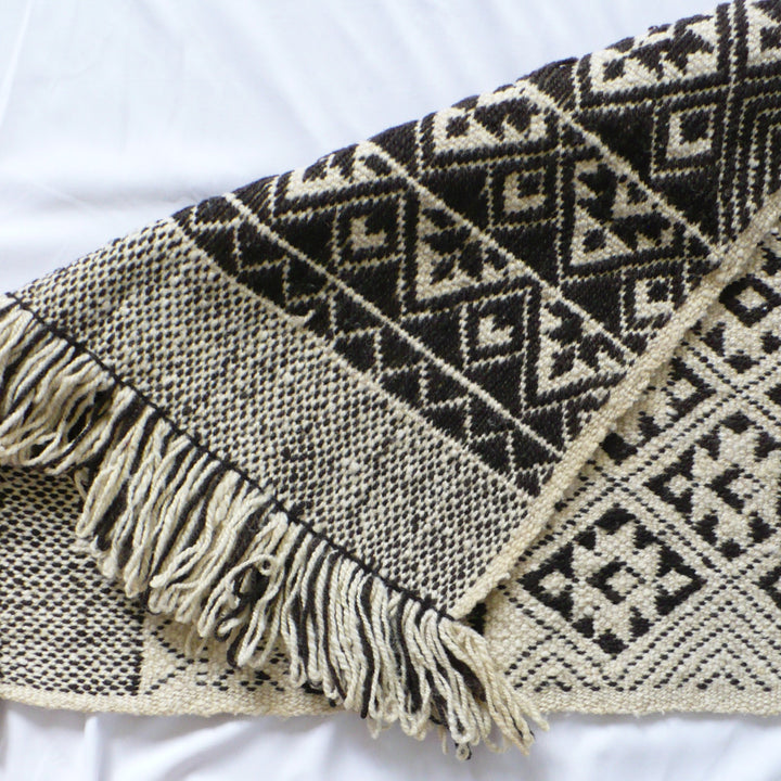 1950s Handwoven Mapuche Rug (55-inches) - Argentina