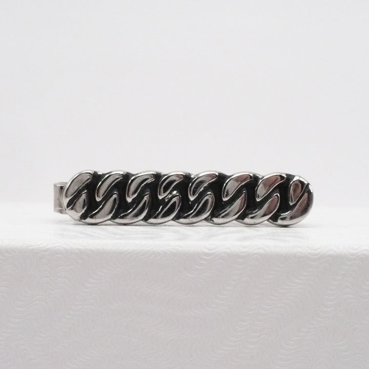 Mariner Tie Clip Vintage Men's Jewelry Cuban Chain Tie Clasp.