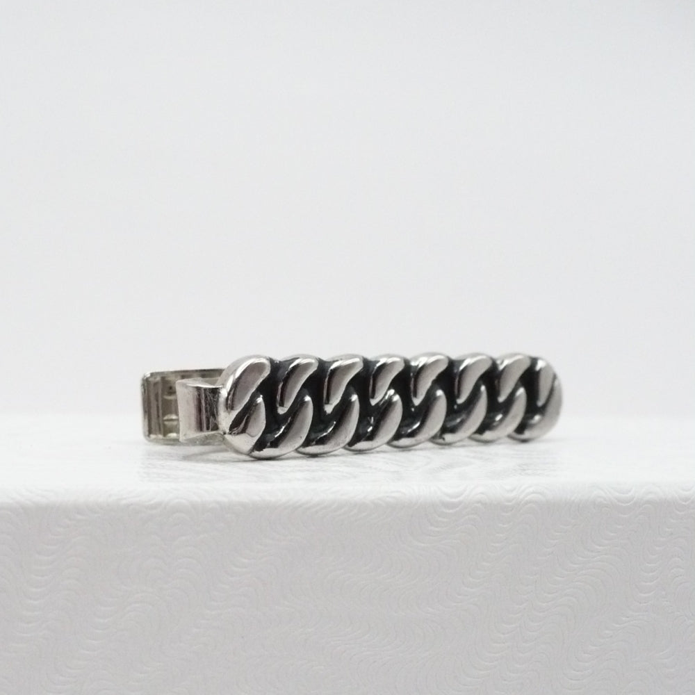 Mariner Tie Clip Vintage Men's Jewelry Cuban Chain Tie Clasp.