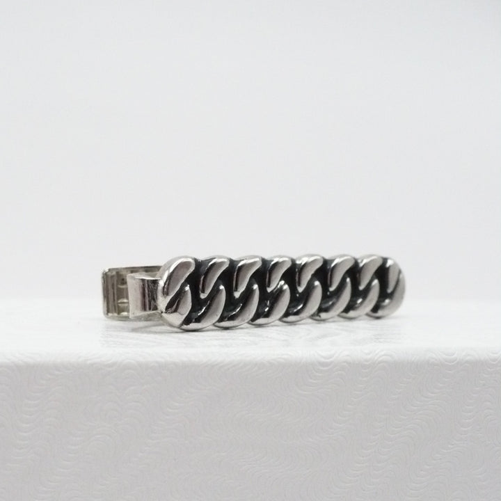 Mariner Tie Clip Vintage Men's Jewelry Cuban Chain Tie Clasp.