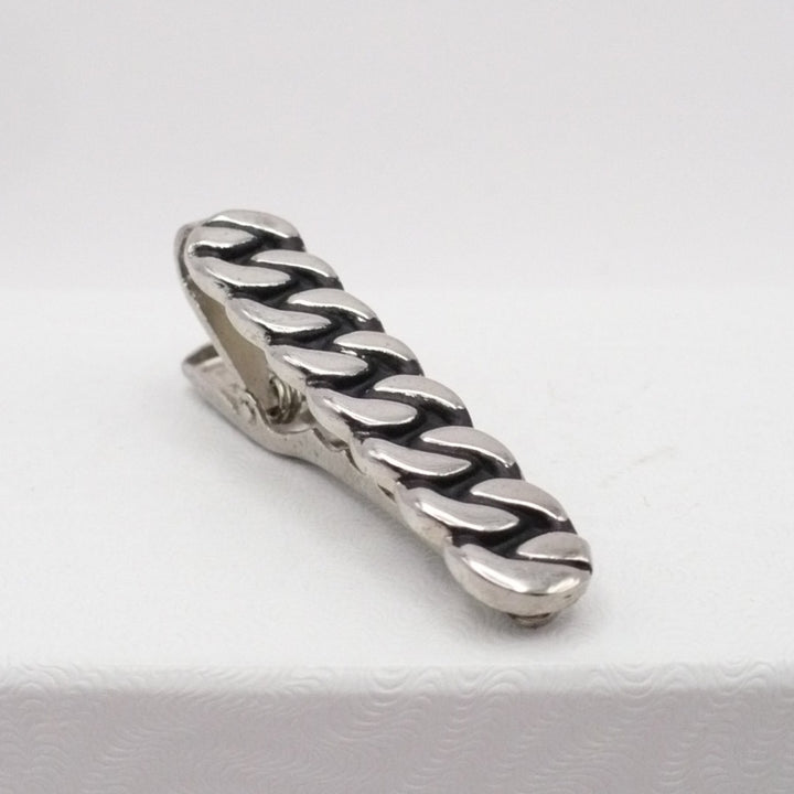 Mariner Tie Clip Vintage Men's Jewelry Cuban Chain Tie Clasp.