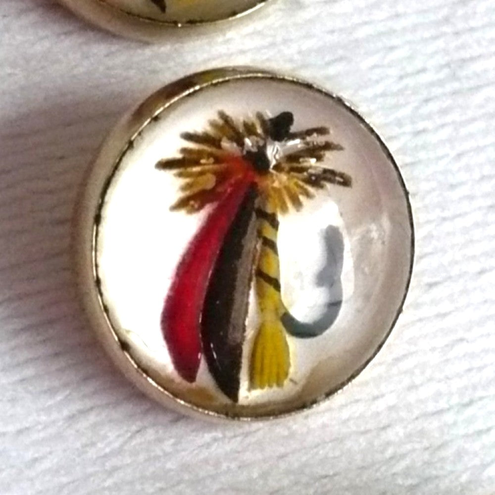 Vintage fishing fly hook tie tack.
