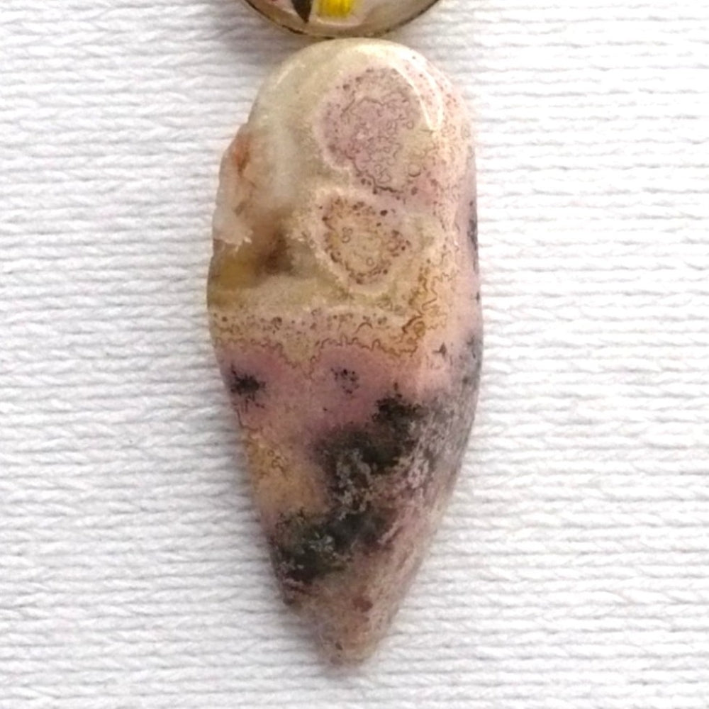 Pink opal tie tack.