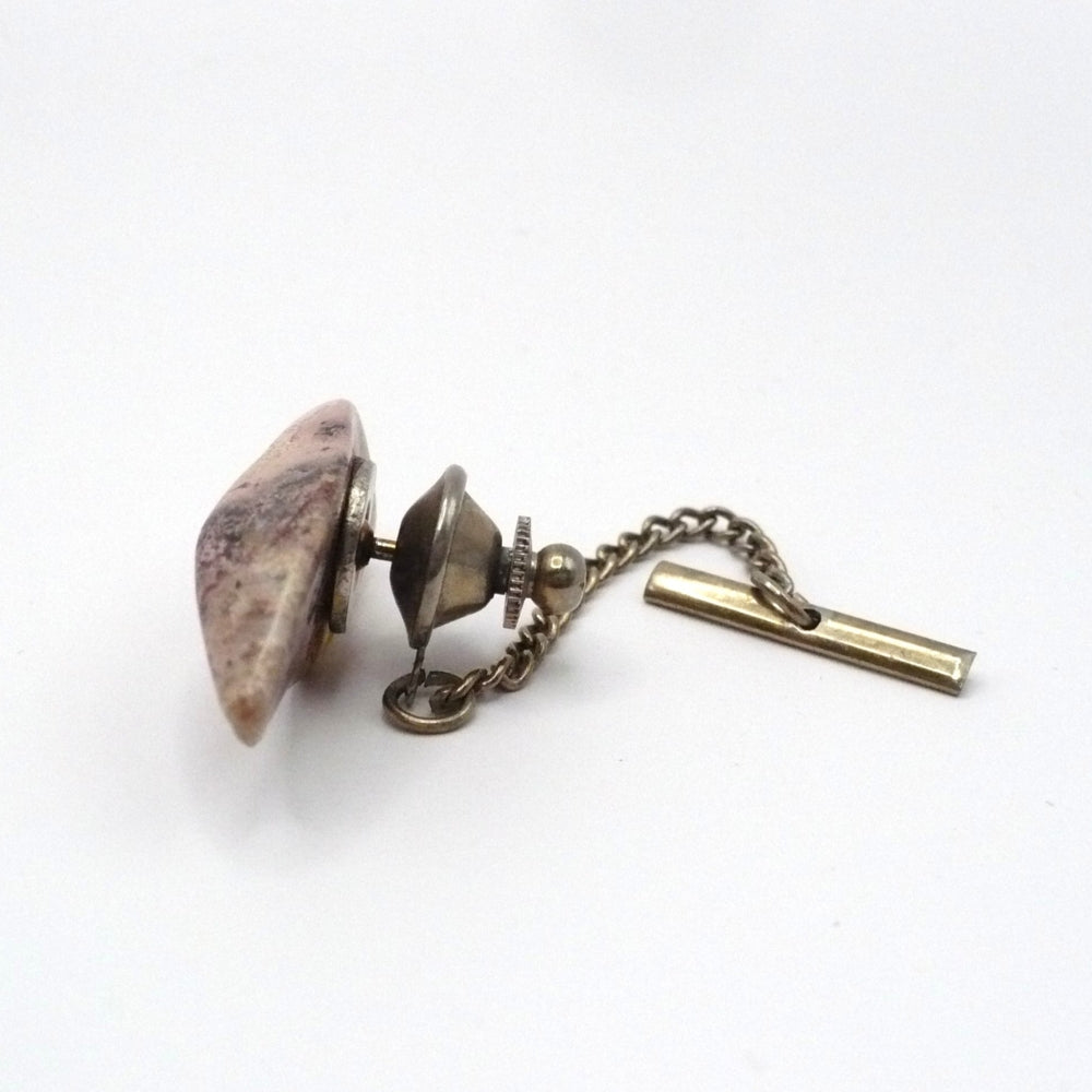 Pink opal tie tack.