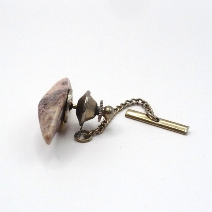Pink opal tie tack.