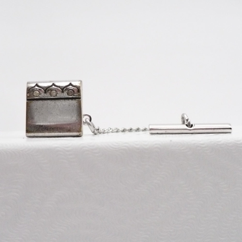 Ogee Archway Chain & Bar Tie Tack Vintage Men's Jewelry.