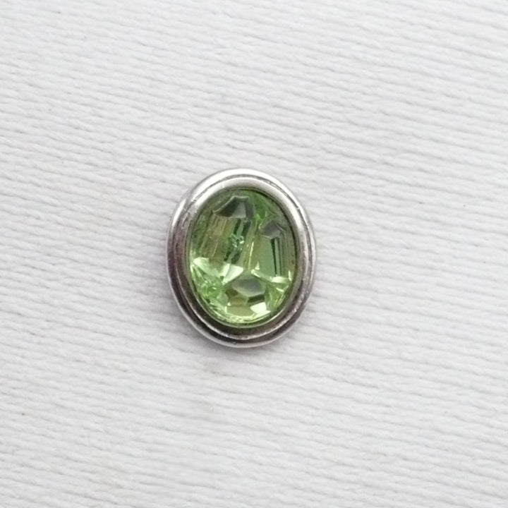 Peridot Precision Chain & Bar Tie Tack Vintage Men's Jewelry.