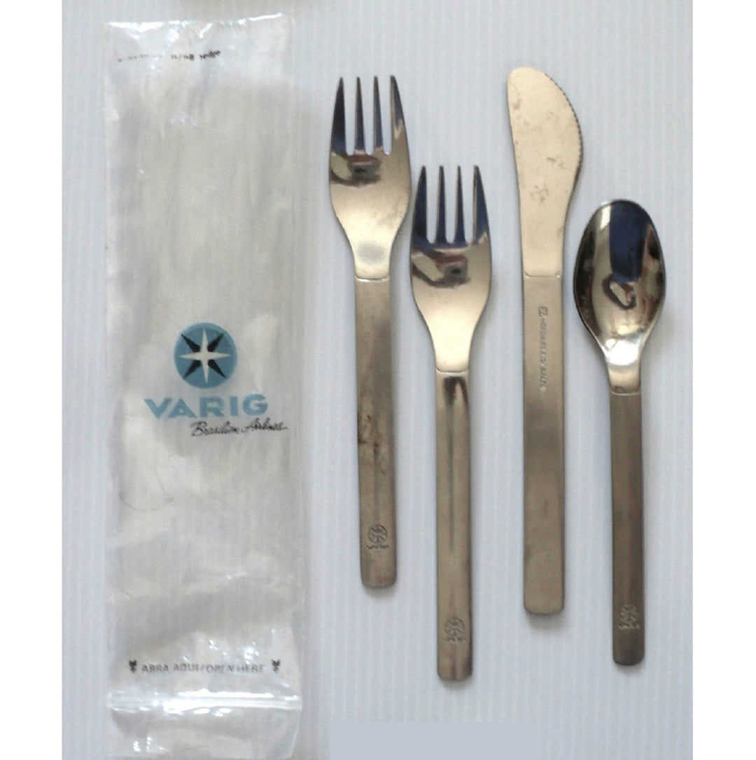 Vintage Varig Airlines Cutlery, Rio Grandean, Brazil.
