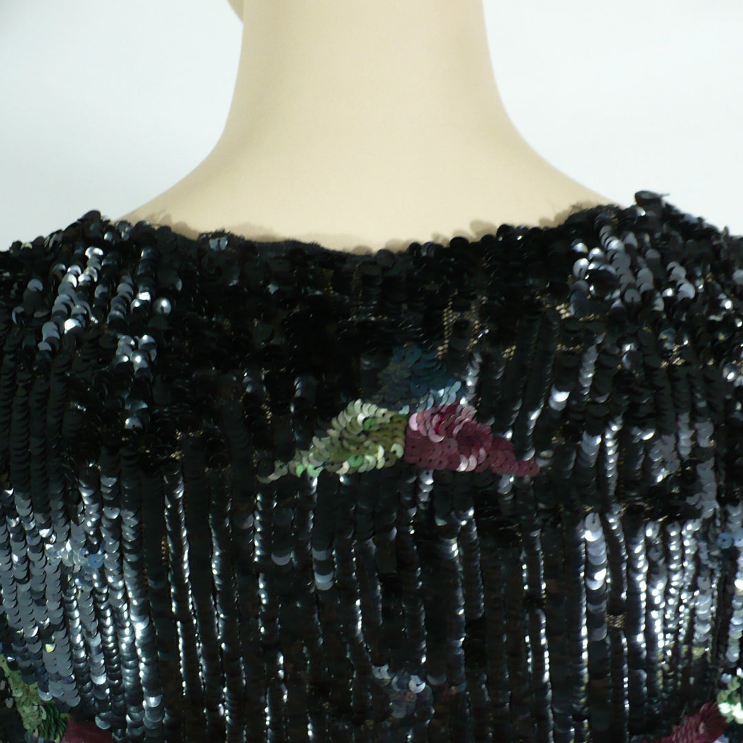 1930s vintage Old Hollywood Glamour gelatin sequins evening bolero.