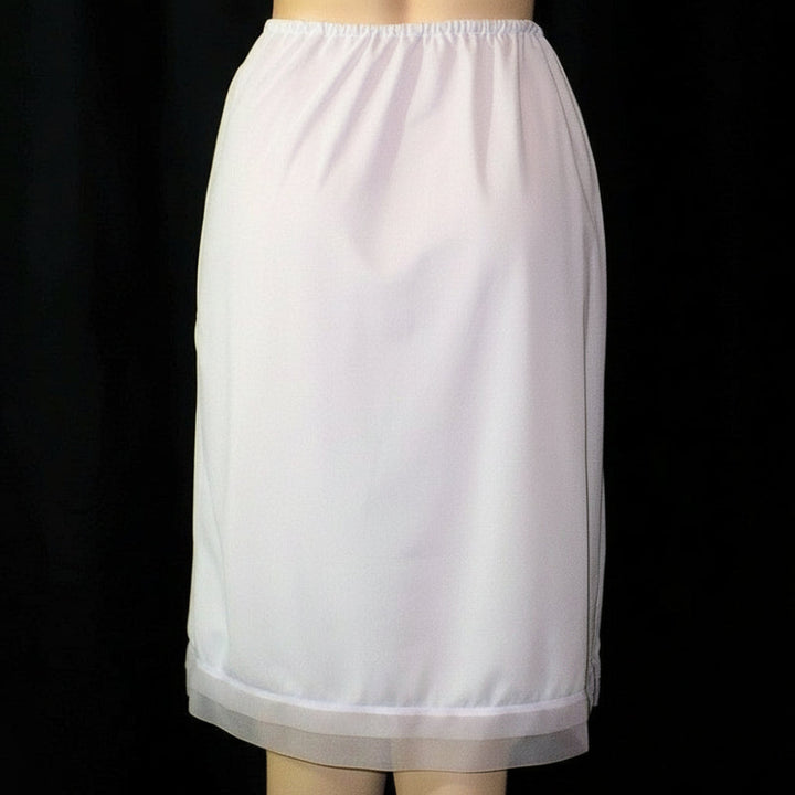 60s Vintage Applique Nylon Half Slip by Van Raalte Made in USA, XS.