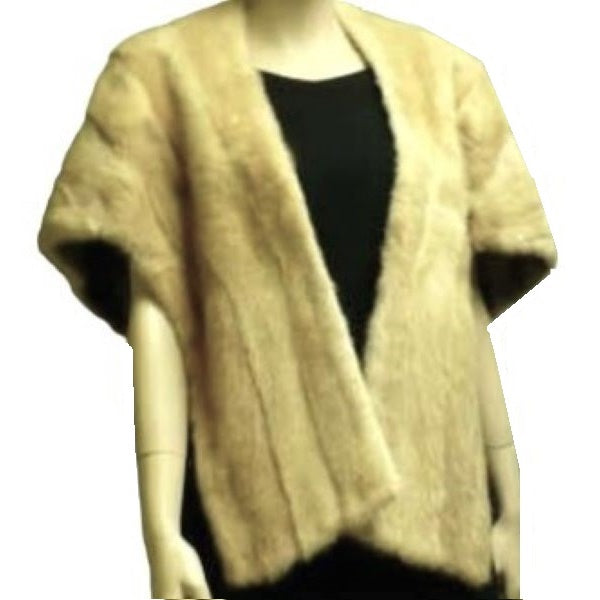 Blonde mink fur stole.