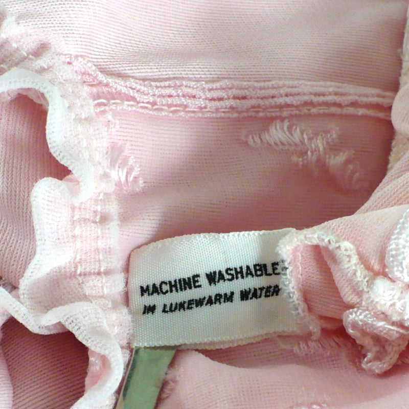 1950s Vintage Pink Embroidered Ruffle Fancy Pants Granny Panties .
