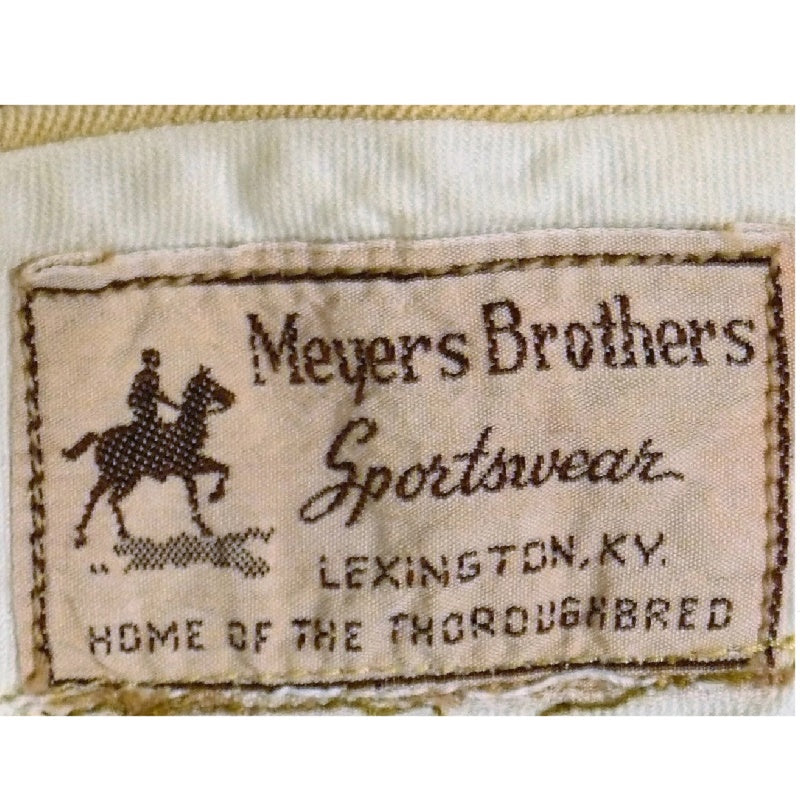 1940s Women's Vintage Kentucky Riding Pants Equestrian Fashions Meyers Brothers Label.