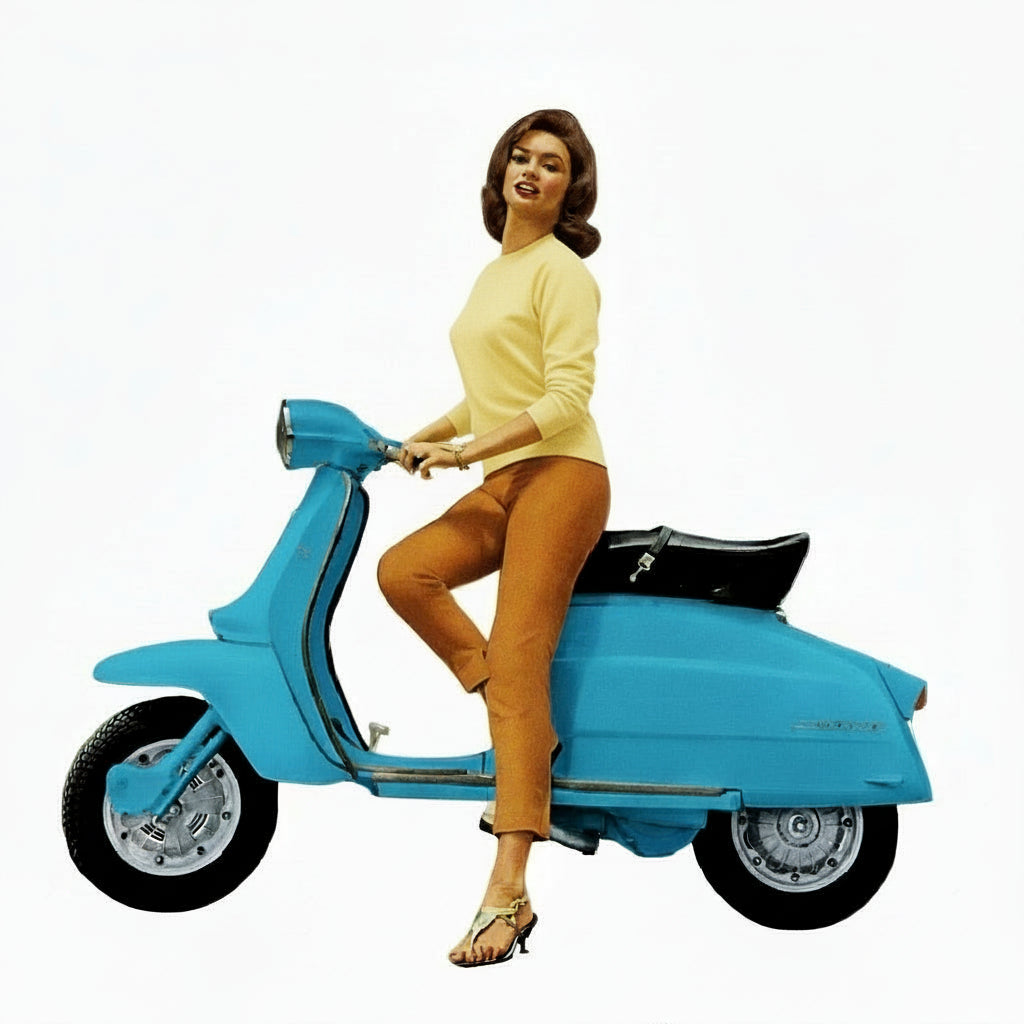 1960s Vintage Scooter Girl Mod Italian Isle Capris Pants.