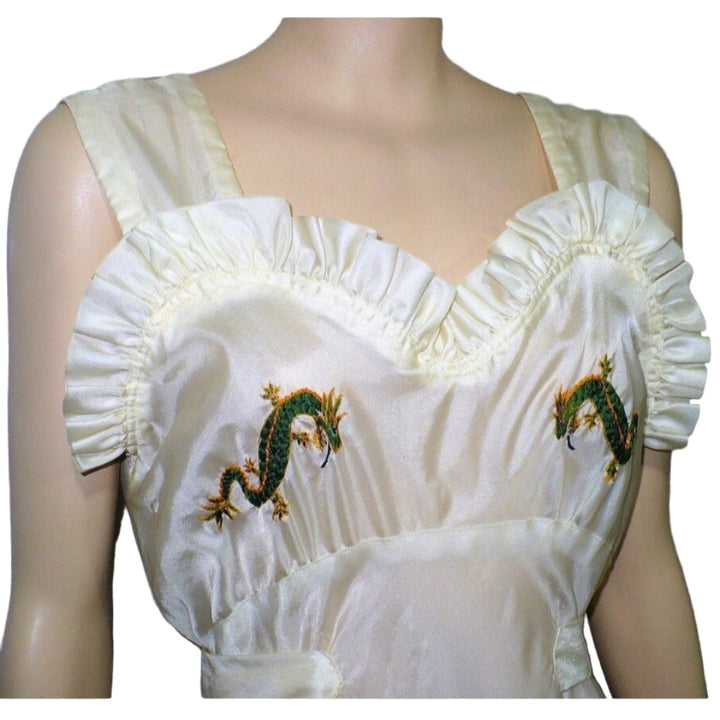 Vintage parachute silk nightgown dress bodice.