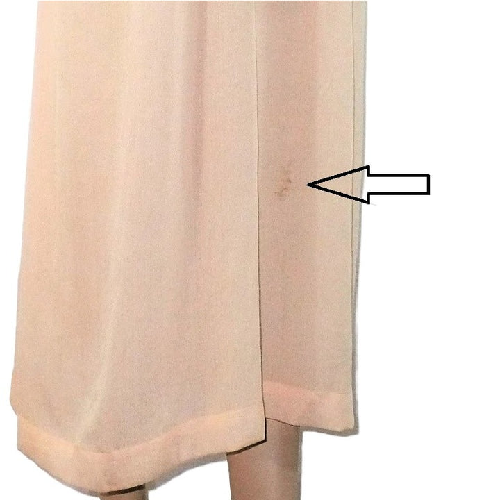 1910 Edwardian Peach Silk Nightgown, Vintage Downton Abby Era Lingerie Sleepwear.