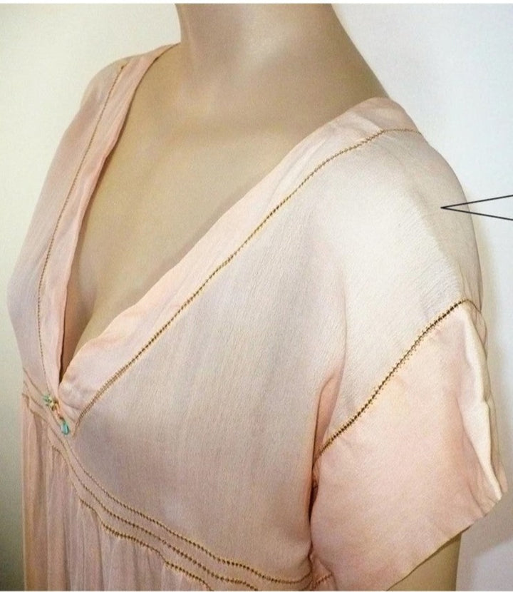 1910 Peach Silk Nightgown