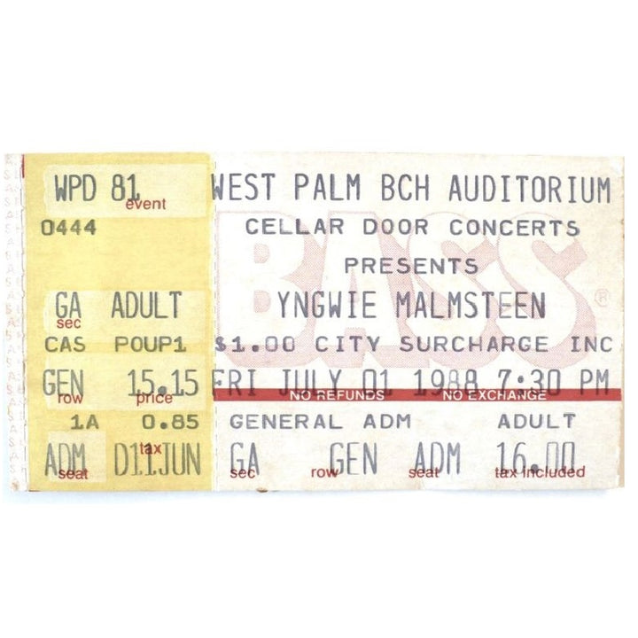 Ticket stub.
