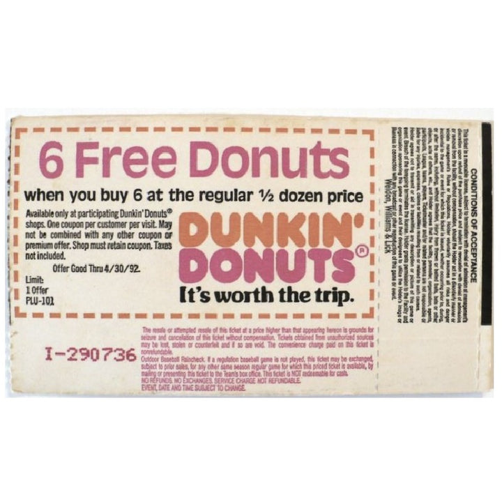 Ticket stub.
