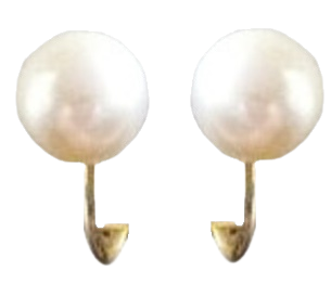 2000 Vintage 8mm Pearl Stud Earrings