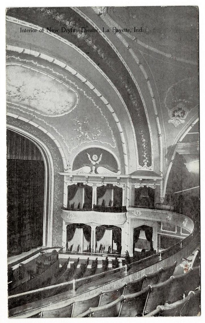 1911 New Dreyfus Theatre Lafayette Indiana Vintage Postcard