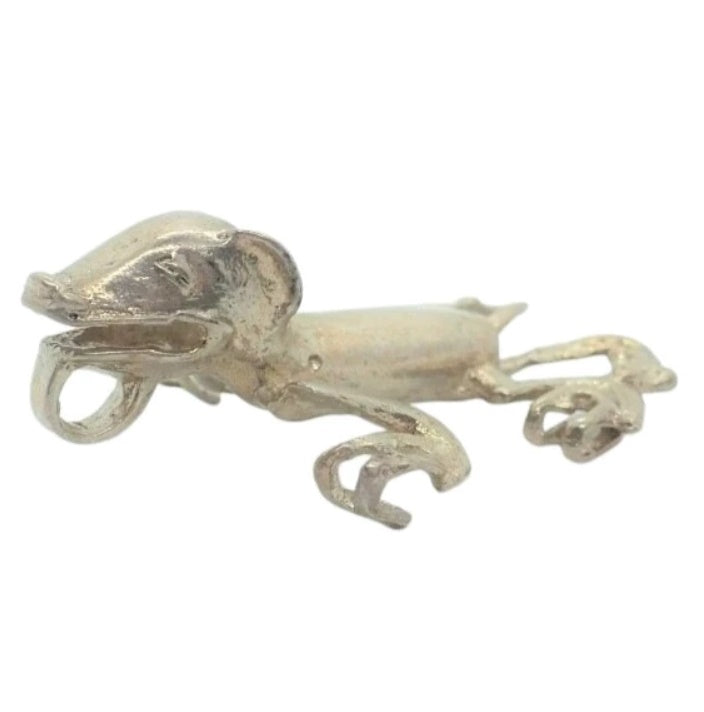 1982 Vintage Silver Pre-Columbian Silver Lizard Pendant