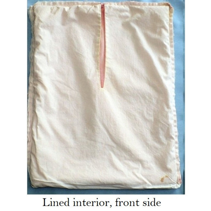 1920s pink satin dainty laundry bag.