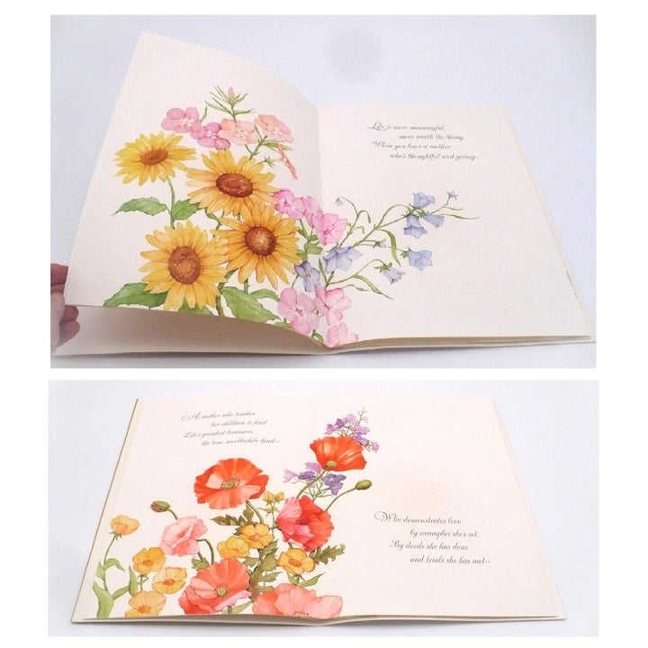 1970s Flocked Velvet Window Mother's Birthday Card by Hallmark