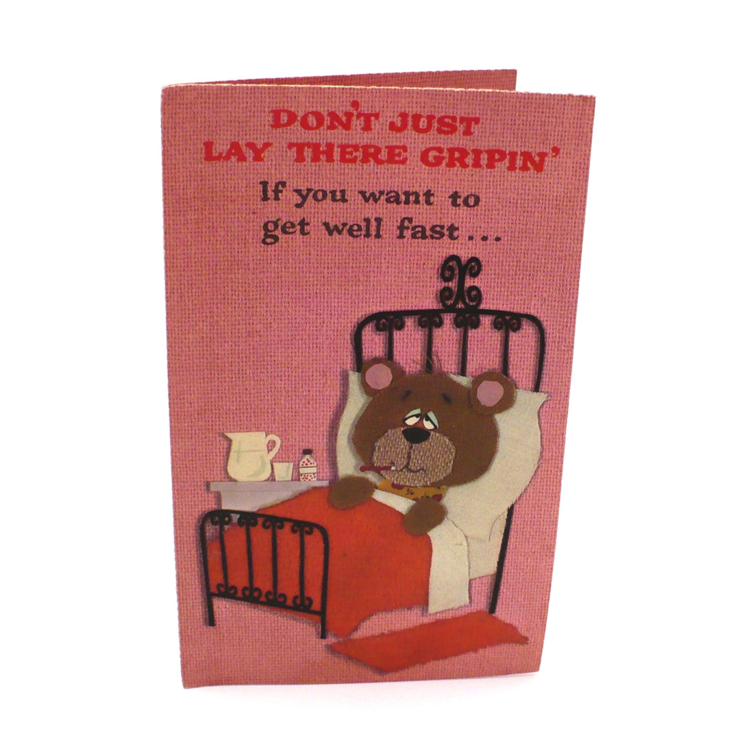 1960s Pop-Up 3D TV Vintage Get Well Card.