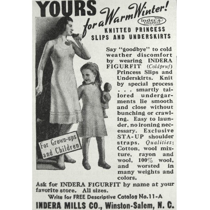 Indera Mills slip info image.