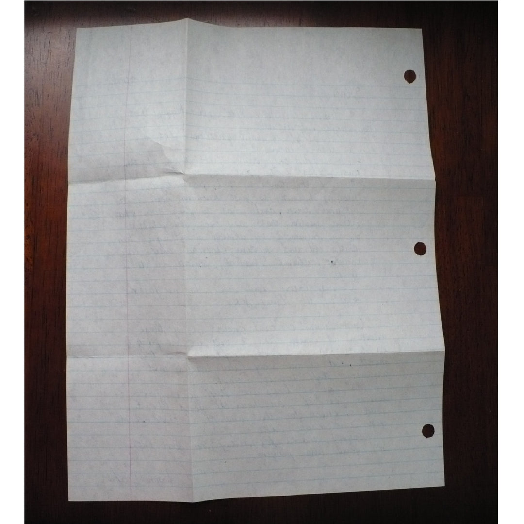 1988 Jason Becker Handwritten Letter - Cacophony 'Go Off!' Recording Era, back of paper.