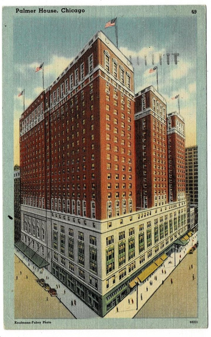 1950 Palmer House Hotel Chicago Illinois Vintage Postcard