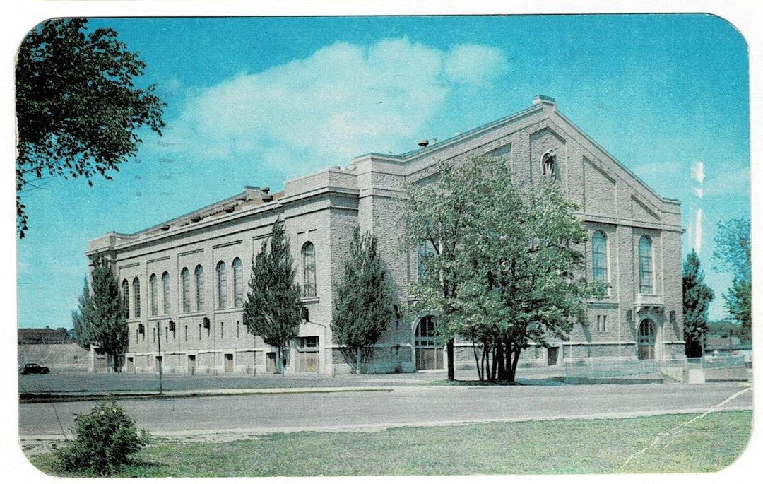 1951 Boxing Field House Madison Wisconsin Vintage Postcard