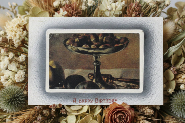 1910s A Happy Birthday Victorian Sweetmeats Vintage Postcard