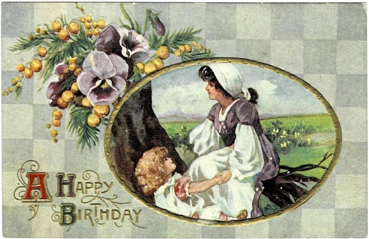 1910 Mother with Child Birthday