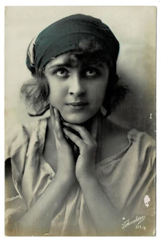 A Mary Thurman Silent Film Star Postcard RPPC