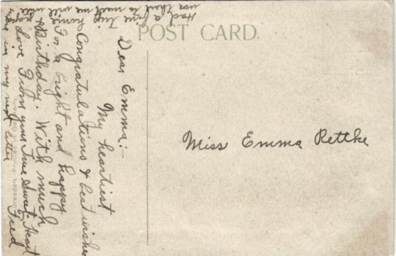 Back of postcard.