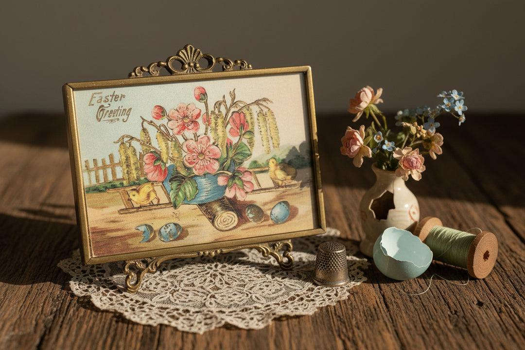 1908 Charming Easter Chicks & Eggs Postcard