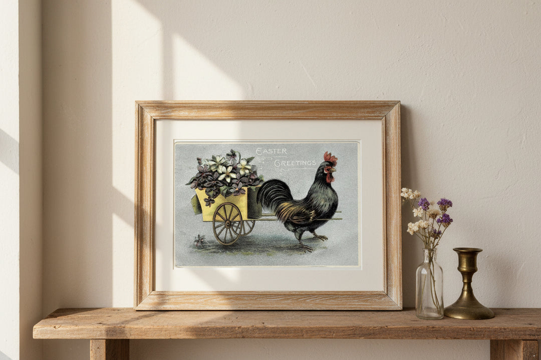 1908 Silver Easter Greetings Postcard