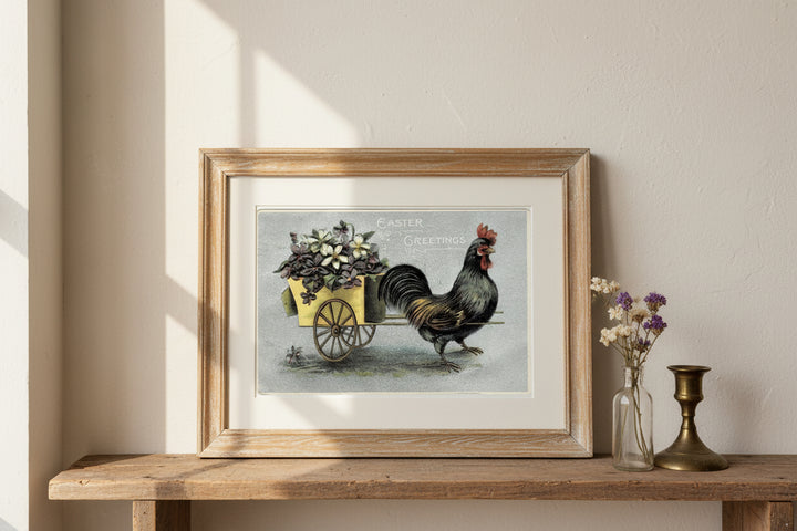 1908 Silver Easter Greetings Postcard