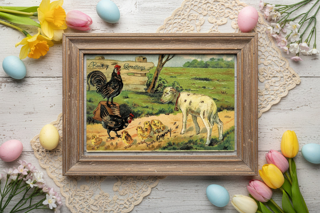 1907 Springtime Pastoral Postcard