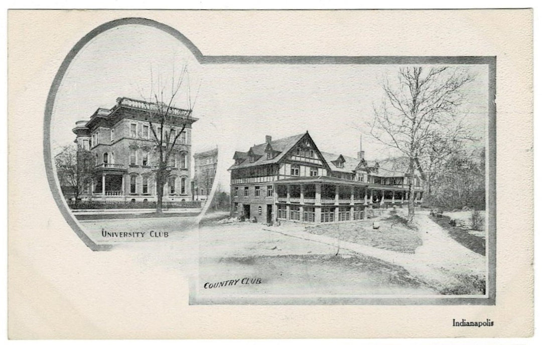 1906 Country Club Indianapolis Indiana Vintage Postcard