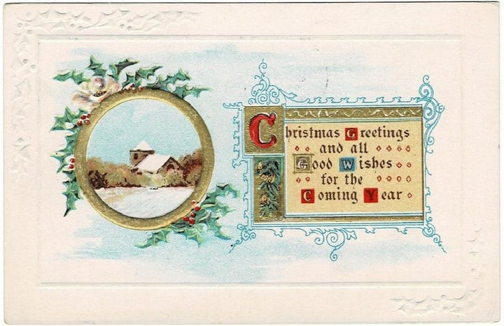 1914 First Christmas of WW1 New Year Vintage Postcard.