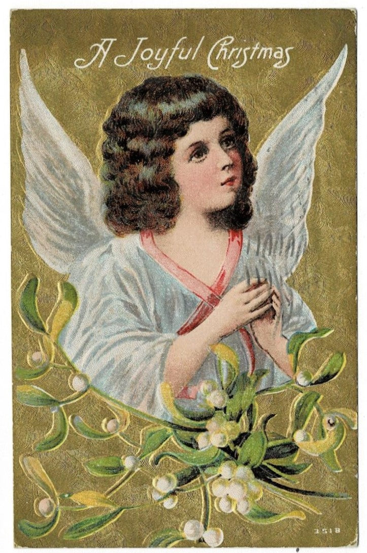 1911 Enchanting Christmas Angel Vintage Postcard
