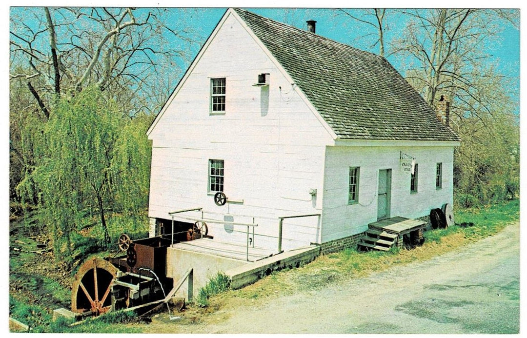 1963 Old Wye Grist Mill Baltimore Maryland Vintage Postcard
