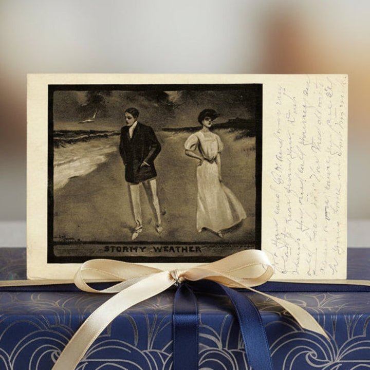 1907 Seaside Struggle; Stormy Weather by Lou Mayer