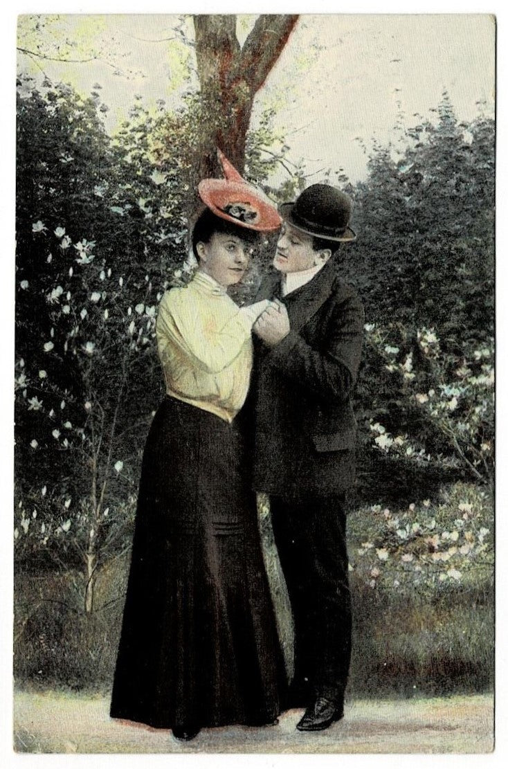 1909 Sweet Talker Romance Vintage Postcard