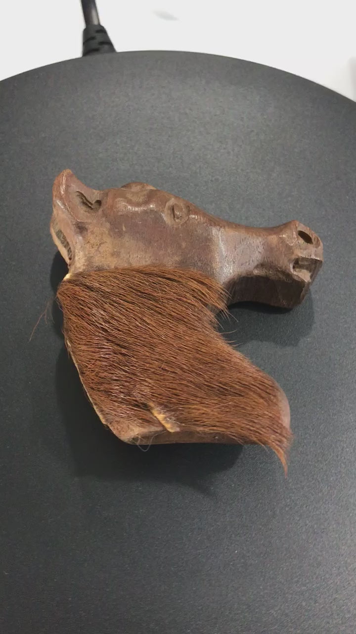 1940s Mane Attraction Equestrian Folk Art Brooch