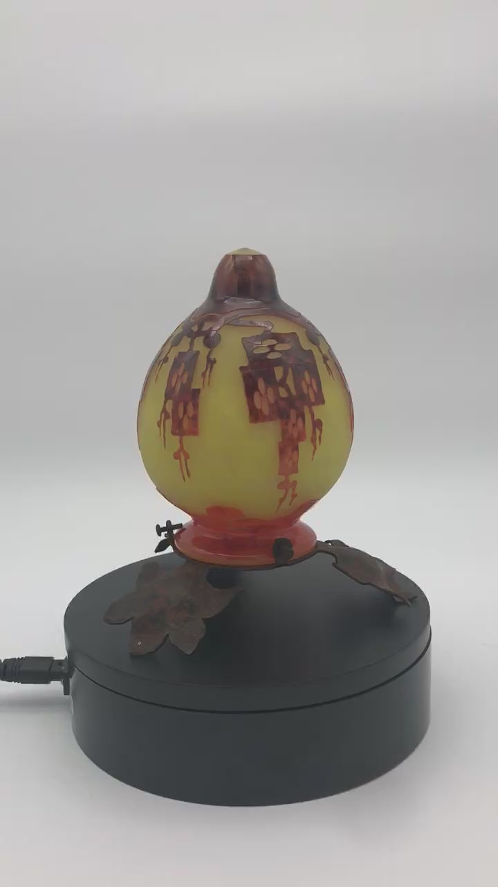 1923-26 Le Verre Français Veilleuse, Frenes Night Light